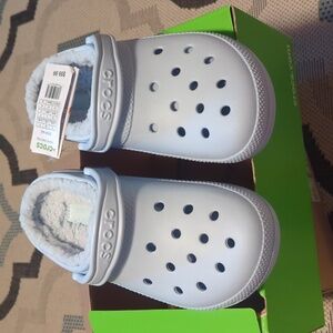 NIB new in box Women's size 9 classic lined Crocs clog in mineral blue